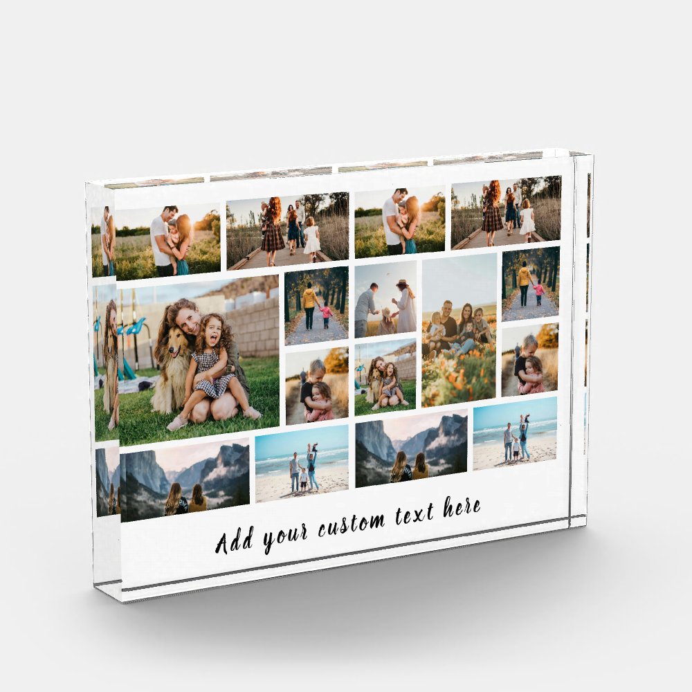 Personalized 16 Photo Collage Photo Block