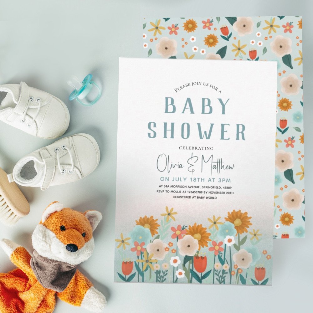 Girls Cute and Elegant Floral Botanical Baby Blanket