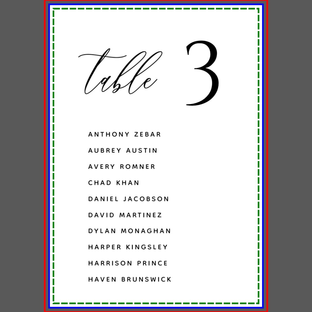 Modern Minimal Wedding Table Seating Chart Cards