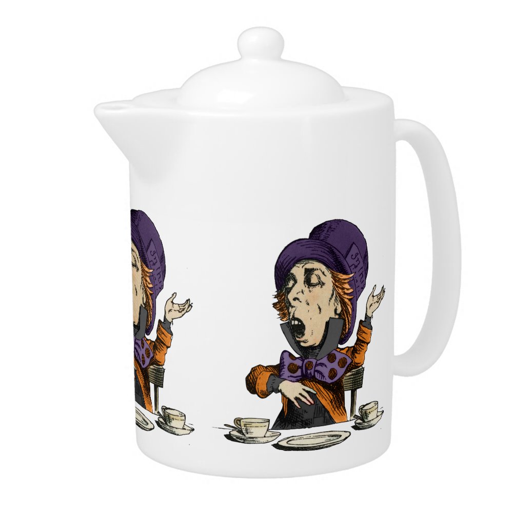 Alice In Wonderland Mad Hatter Tea Time Teapot
