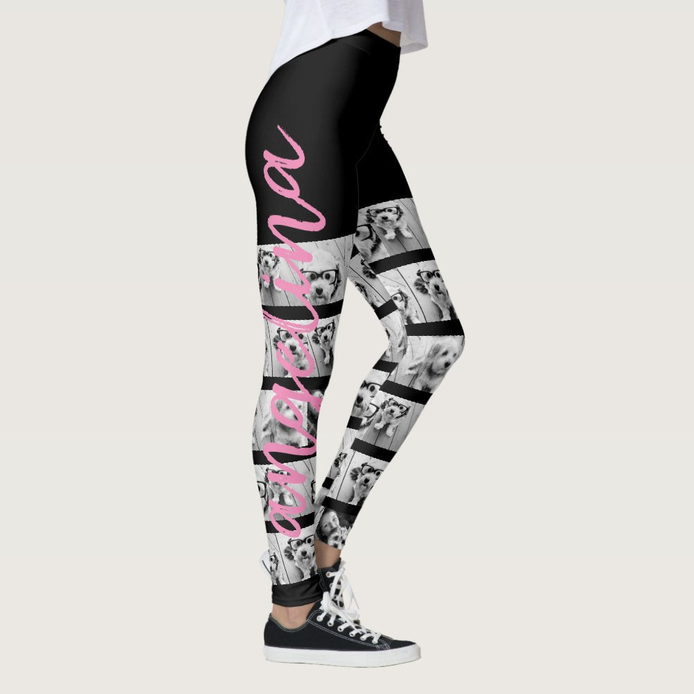 12 Photos - Create a Custom Photo Collage Leggings