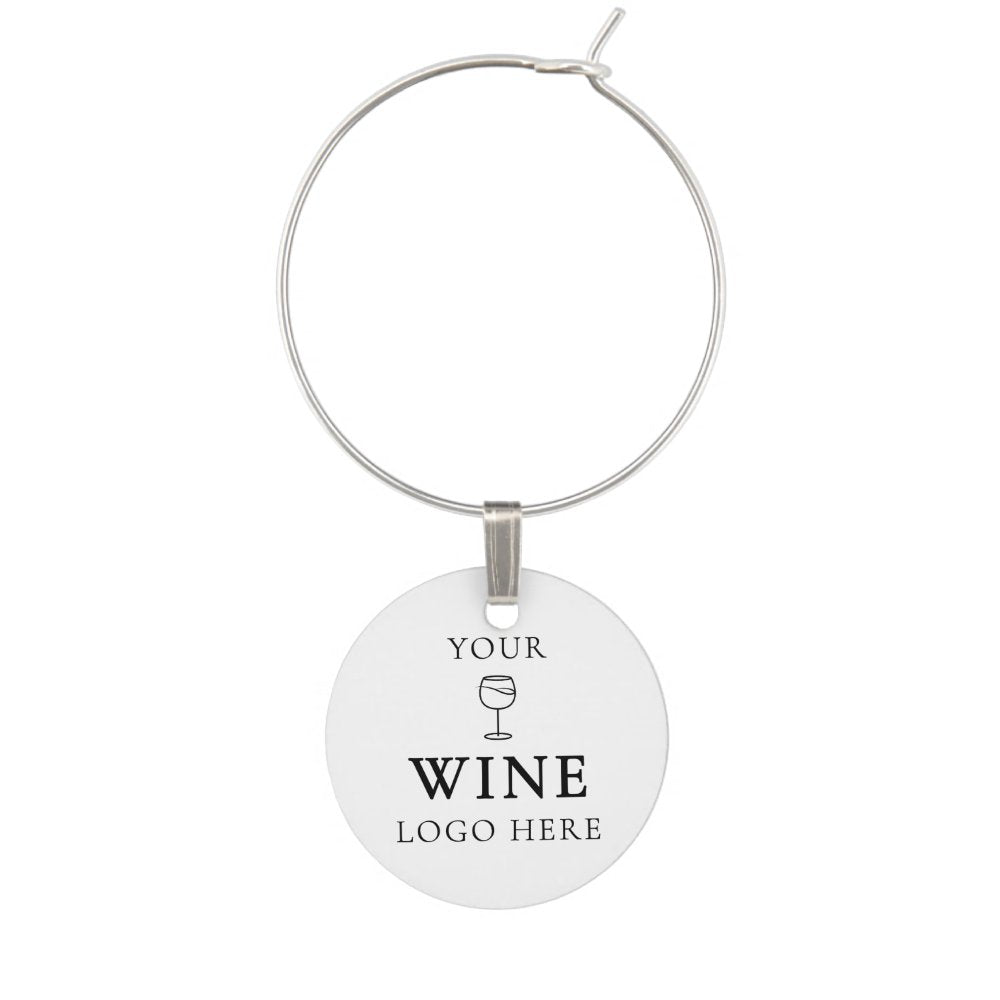 Your Custom Wine Logo | White Winery Bar Tasting Charm