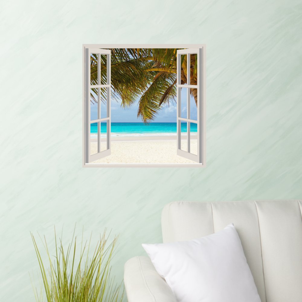 Create your own window view wall decal