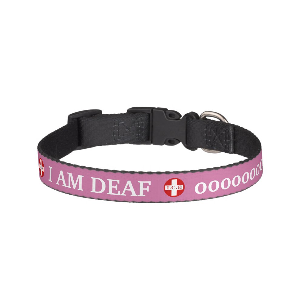 Deaf pet DIY pink Collar
