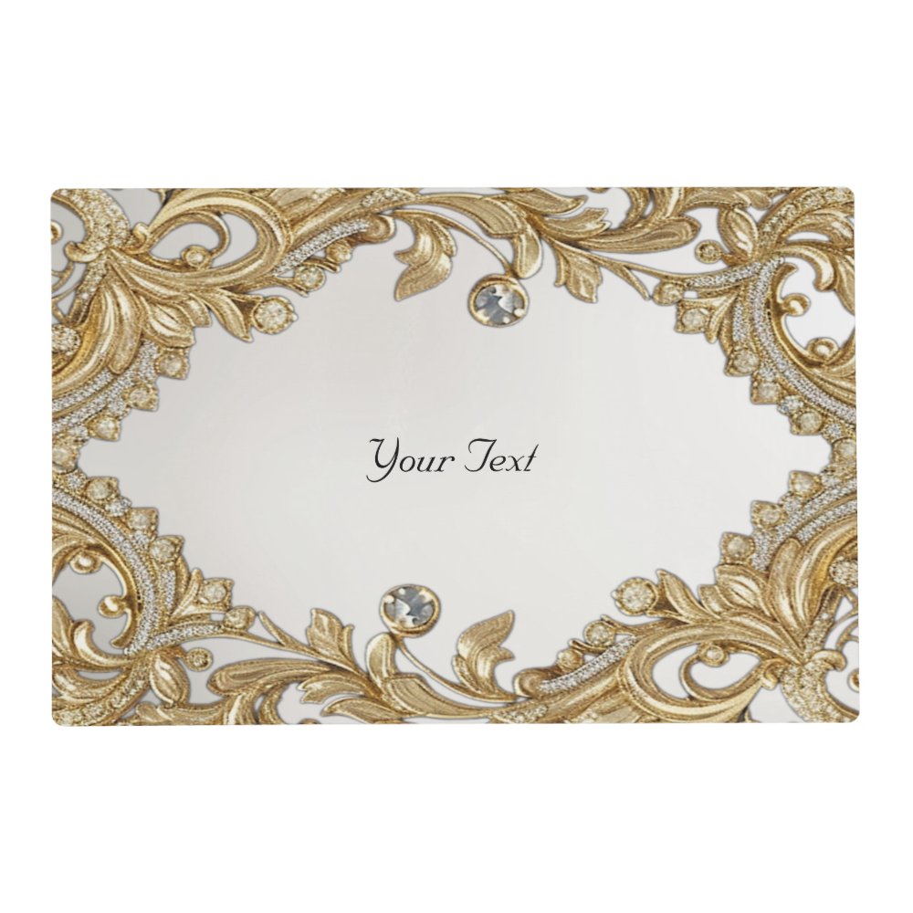 Decorative Gold Paper Placemat
