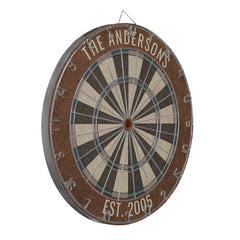 Custom Family Name Rustic Dartboard