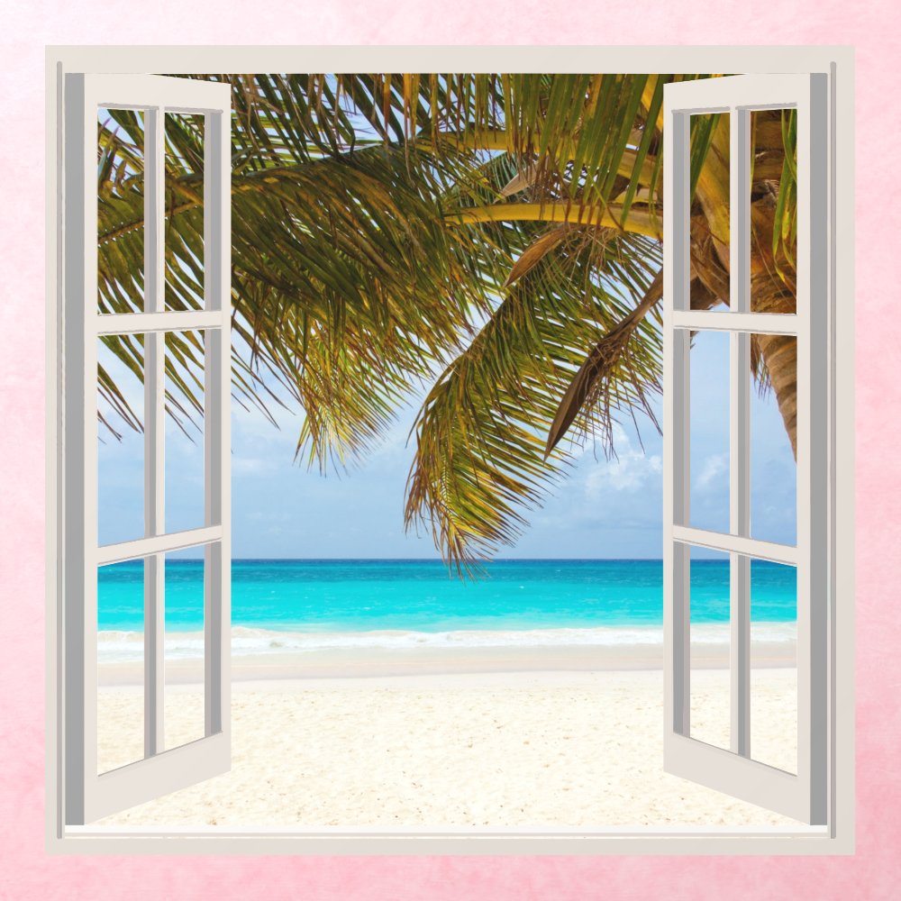 Create your own window view wall decal