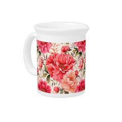 Peony Water Pitcher