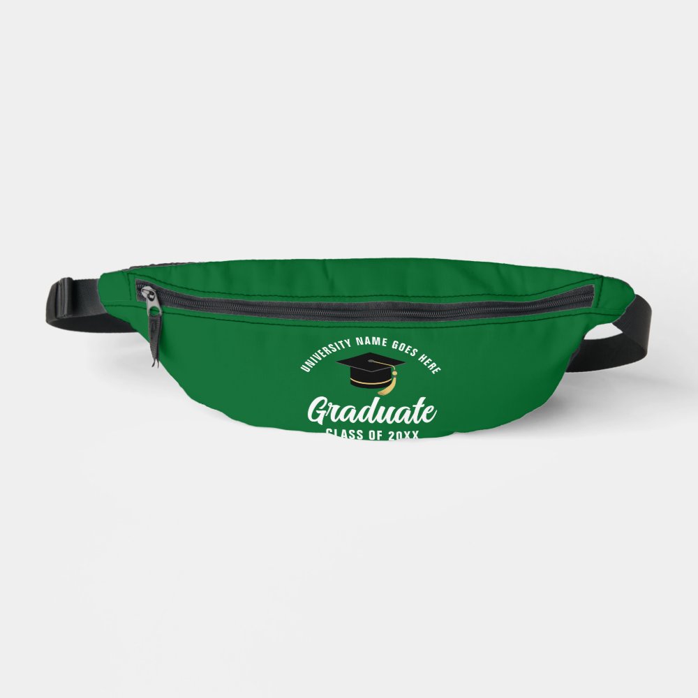 Green Graduate Customizable 2025 Graduation Fanny Pack