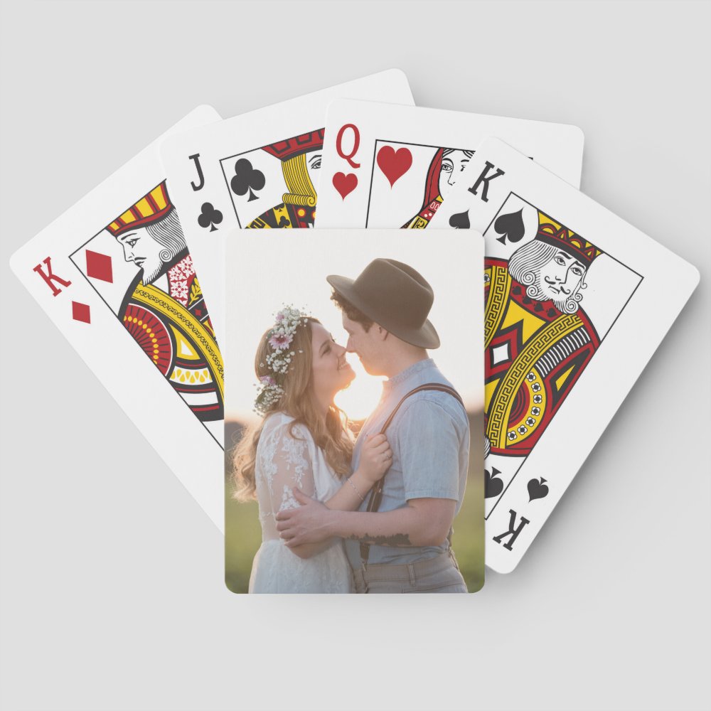 Elegant Personalized Photo Playing Cards