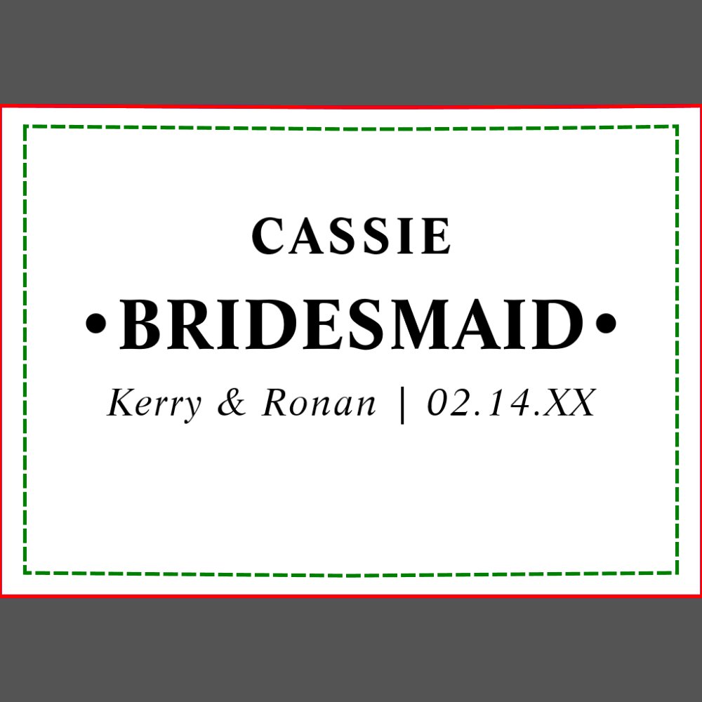 Wedding Date and Names Bridesmaid Personalized Shot Glass