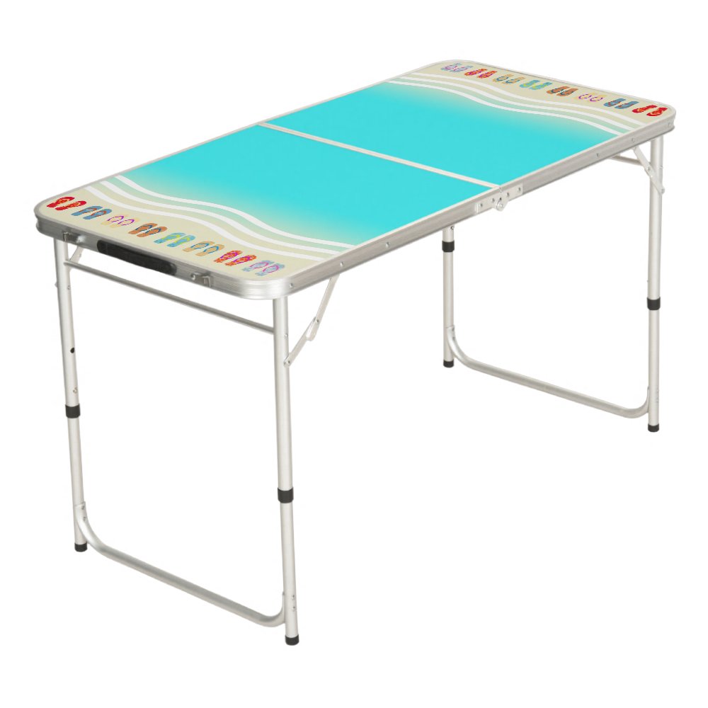 Beach Party Happy Birthday Autograph Beer Pong Table