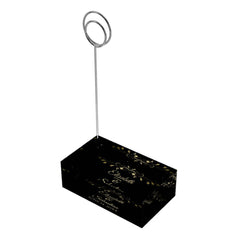 Gold on Black Elegant Wedding Table Place Card Holder