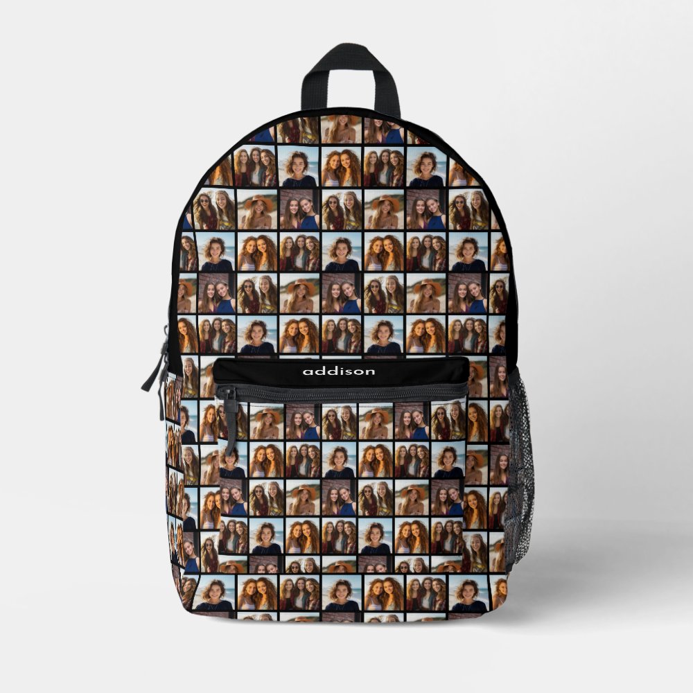 6 Photo - All Over Pattern - black white Printed Backpack