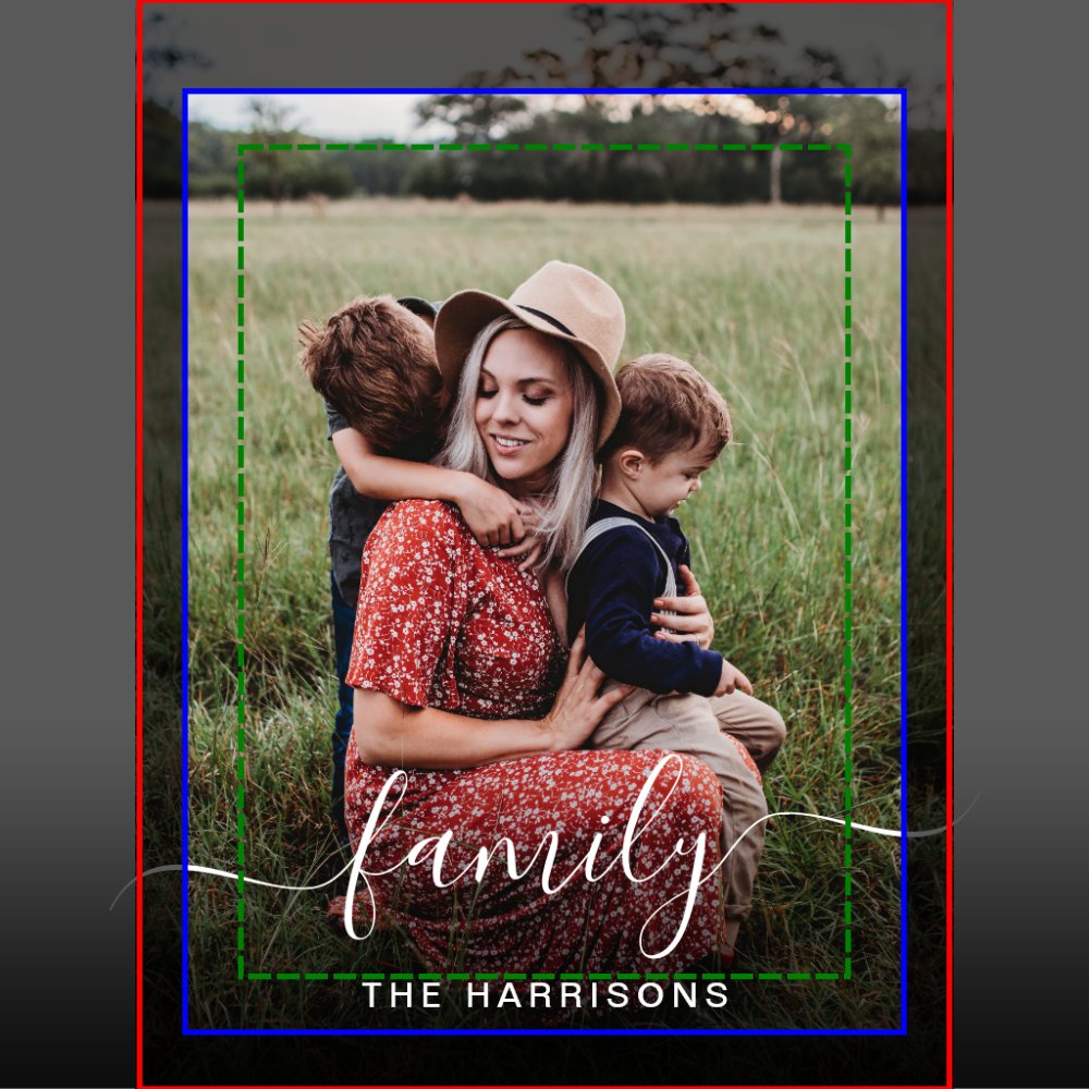 Family White Script Photo Overlay Monogram Hanging Tapestry