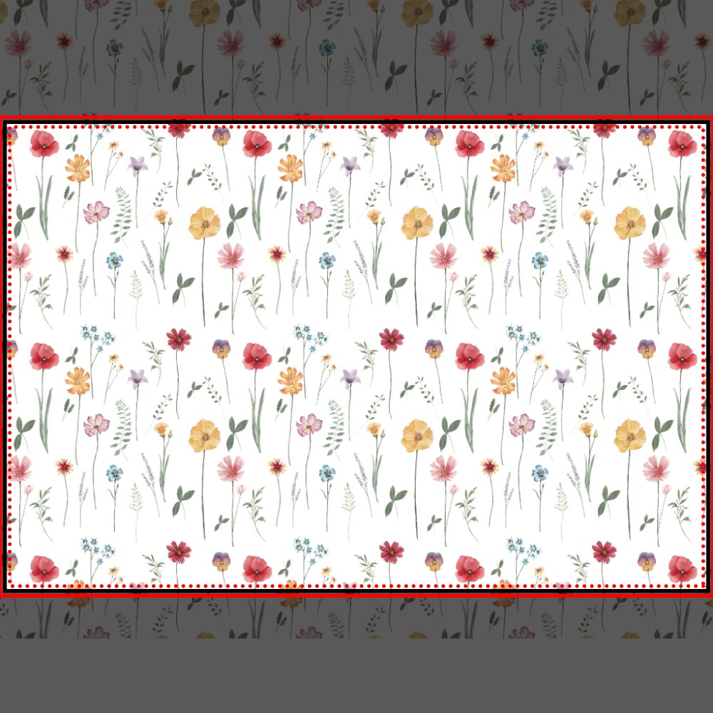 Painted Meadow Wildflower Pattern Paper Placemats