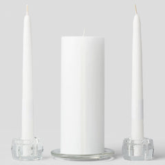 Bohemian Navy Blue Floral Unity Candle Set