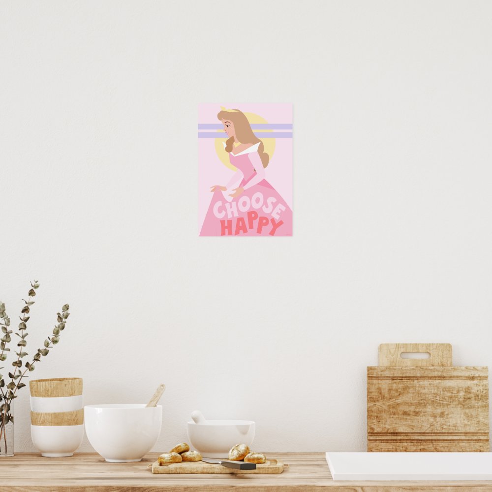 Sleeping Beauty - Choose Happy Inspirational Poster