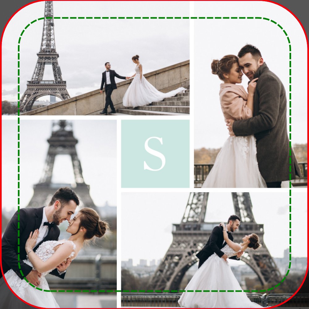 Create Your Own Monogrammed 5-Photo Collage Bluetooth Speaker