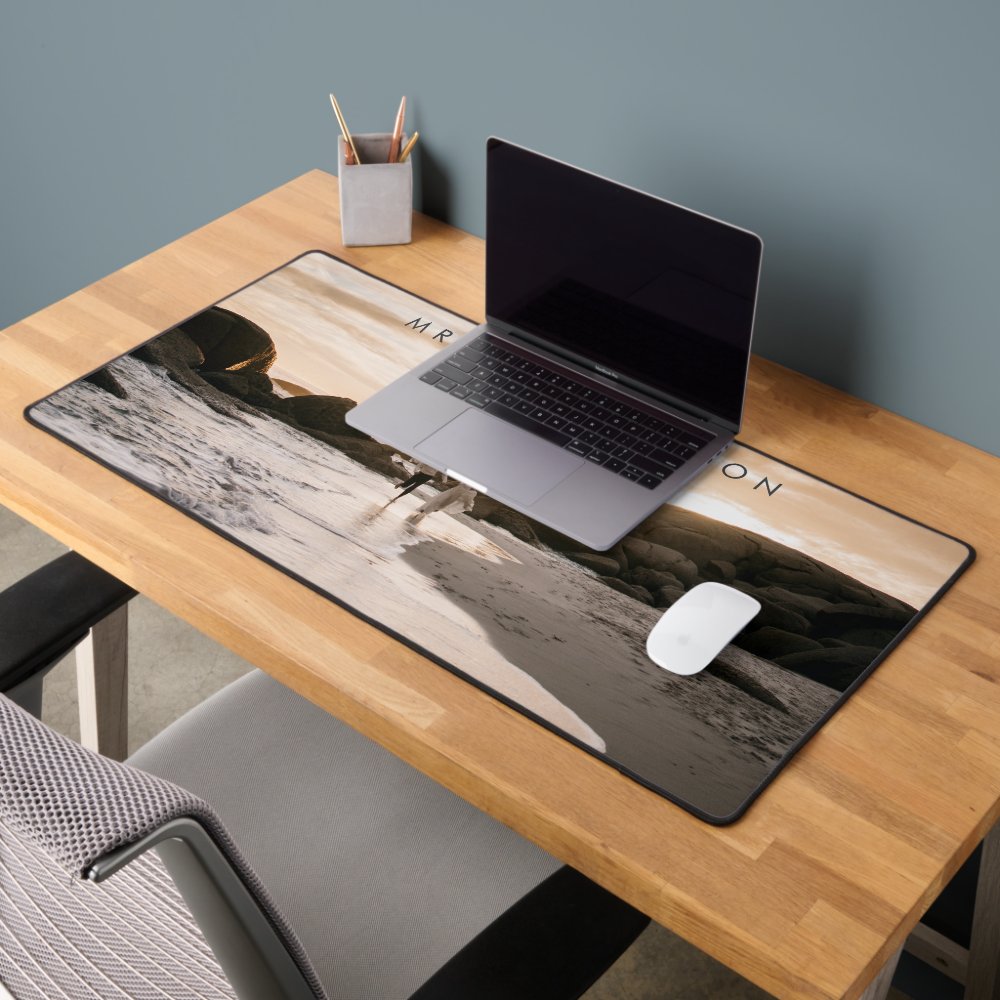 Premium Custom Photo Wedding Gift Desk Mat