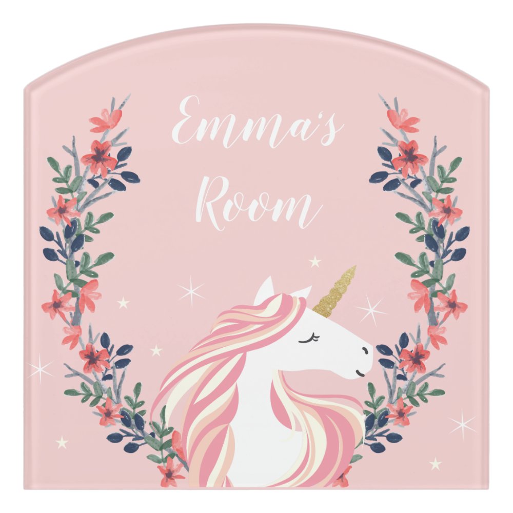 Unicorn Kids Room Door Sign
