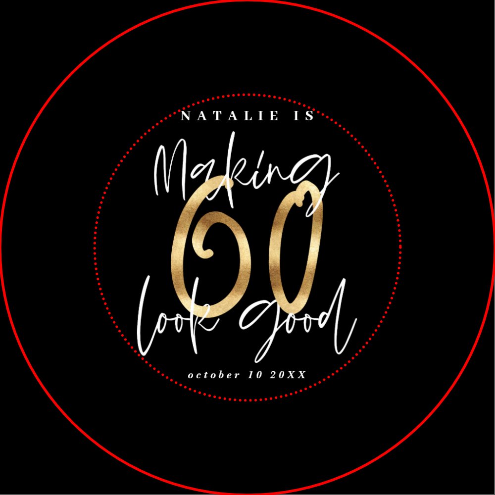 Making 60 look good gold Birthday party Paper Plates