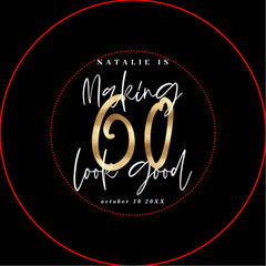 Making 60 look good gold Birthday party Paper Plates