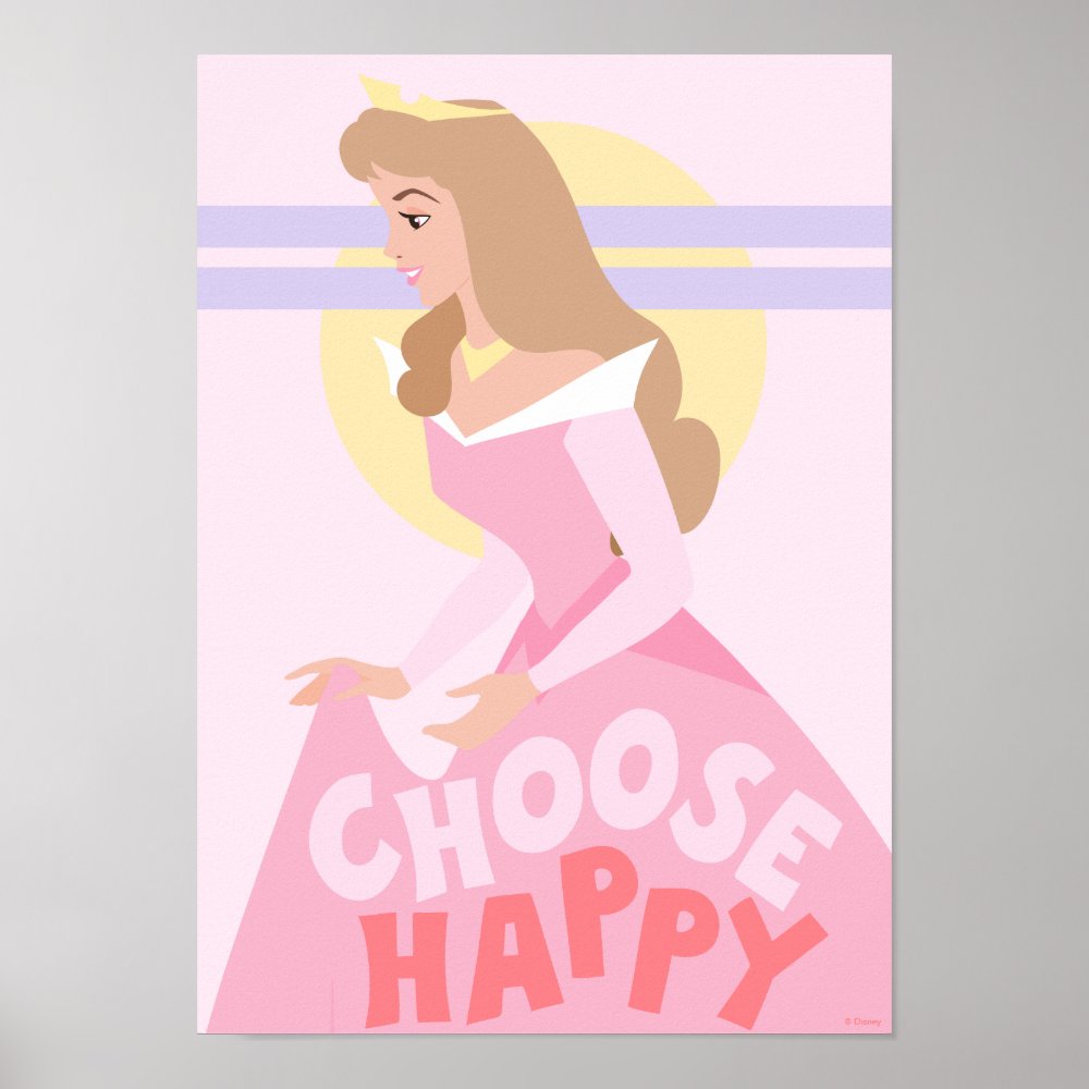 Sleeping Beauty - Choose Happy Inspirational Poster