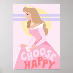 Sleeping Beauty - Choose Happy Inspirational Poster