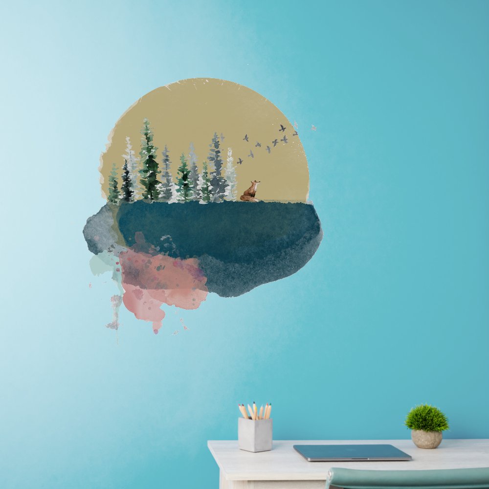 Forest on the moon!  Wall Decal