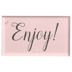 Pink Minimal Simple Place Card Holder