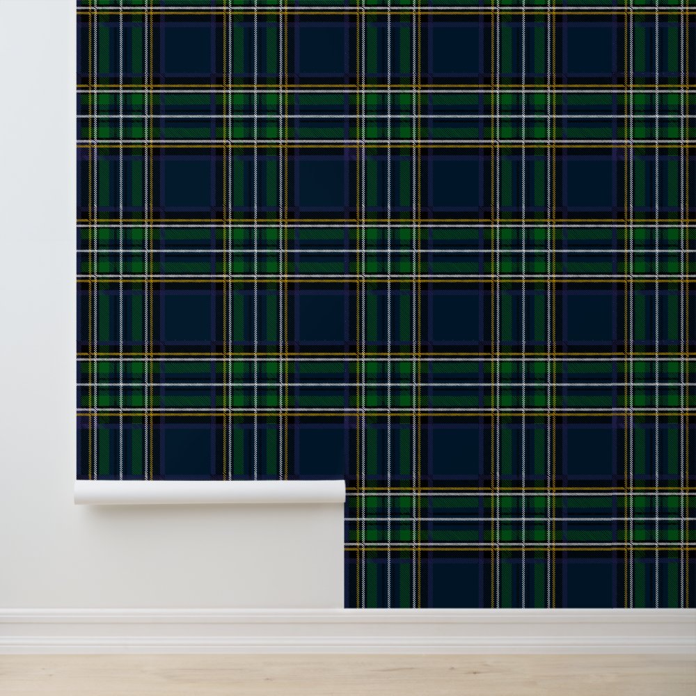 Green and Blue Tartan Plaid Wallpaper