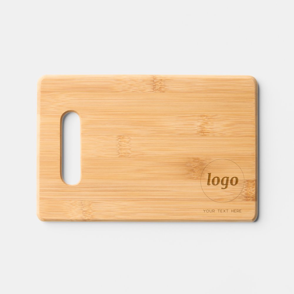 Simple Logo and Text Business Promotional Engraved Cutting Board