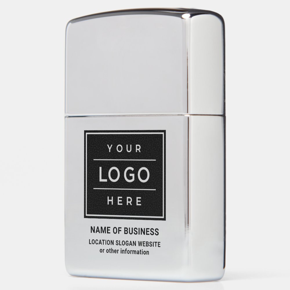 Branded Chrome Business Logo Promo Zippo Lighter