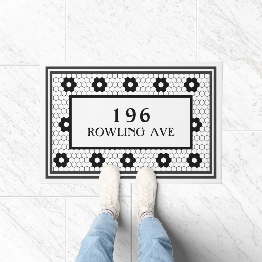 Personalized Address Number Tile Design  Doormat