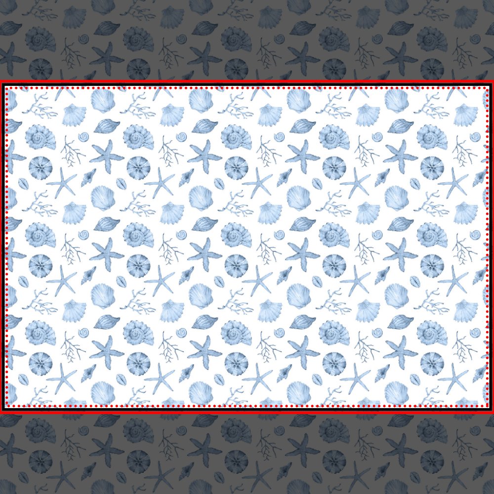 Seashells Paper Placemats, Coastal Beach Party Mat