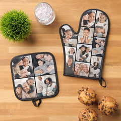 Photo Collage Simple Picture Oven Mitt & Pot Holder Set