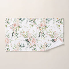 Elegant Blush Pink Eucalyptus Bath Towel Set