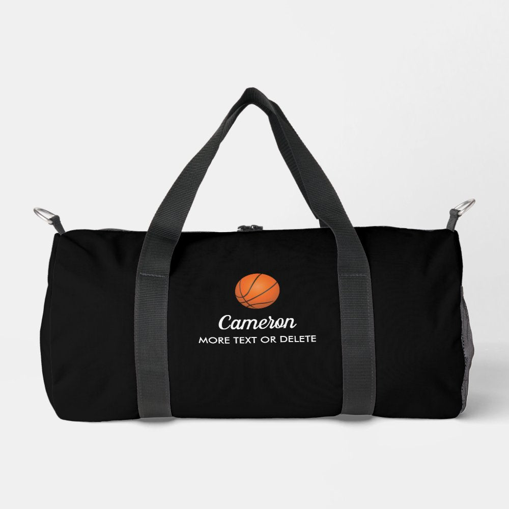 Basketball Team Personalized Name Custom Text Duffle Bag