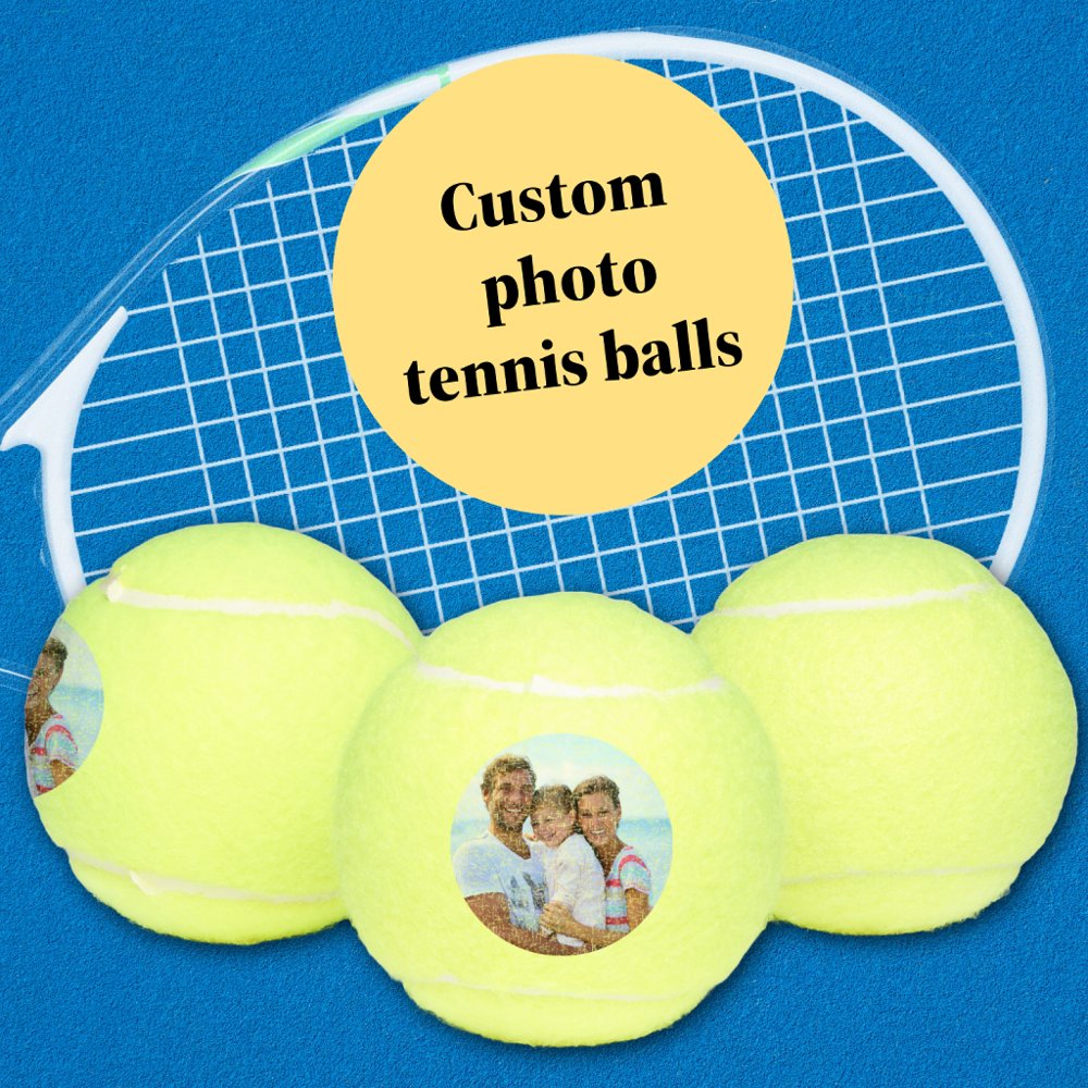 Custom Personalized Tennis Player Photo Balls