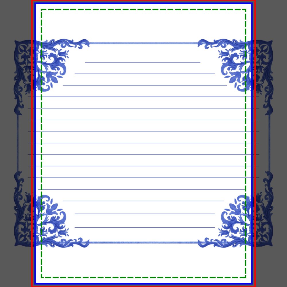 Blue and White Floral Tea Set Recipe Card