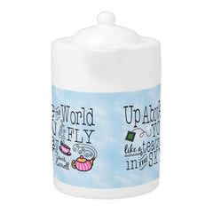 Alice in Wonderland Whimsical Tea Carroll Quote Teapot