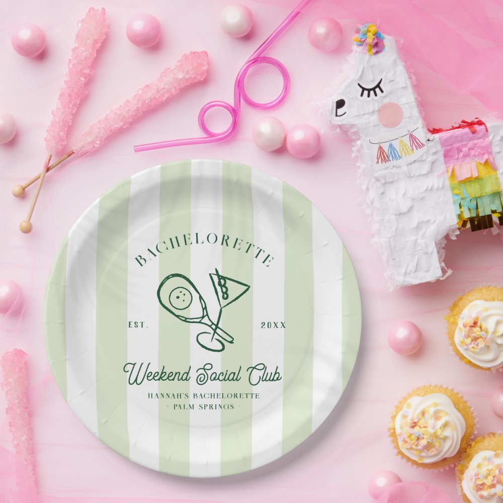 Pickleball Country Club | Bachelorette  Paper Plates