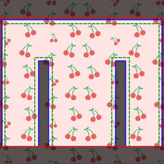 Sweet red cherries  duffle bag