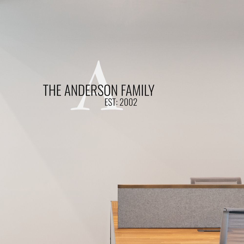 Family Name Personalized Monogram  Wall Decal
