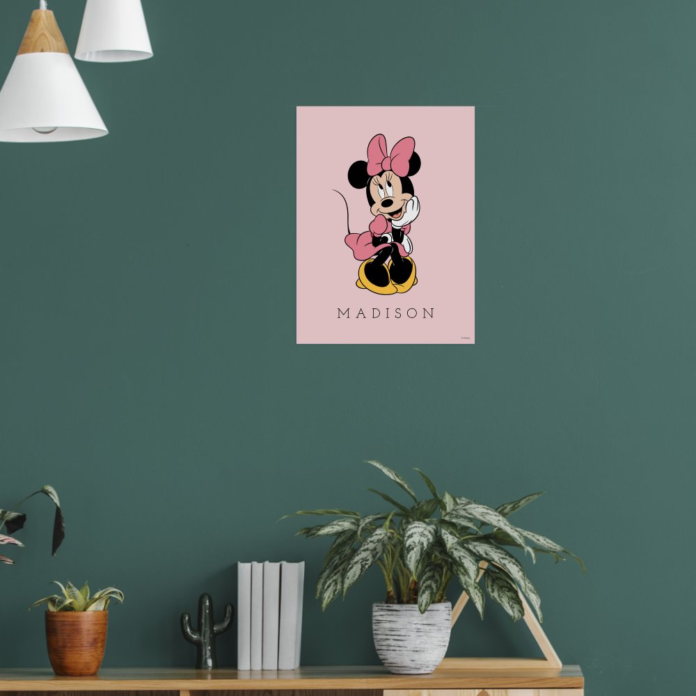 Personalized - Minnie Mouse | Posing in Pink Poster