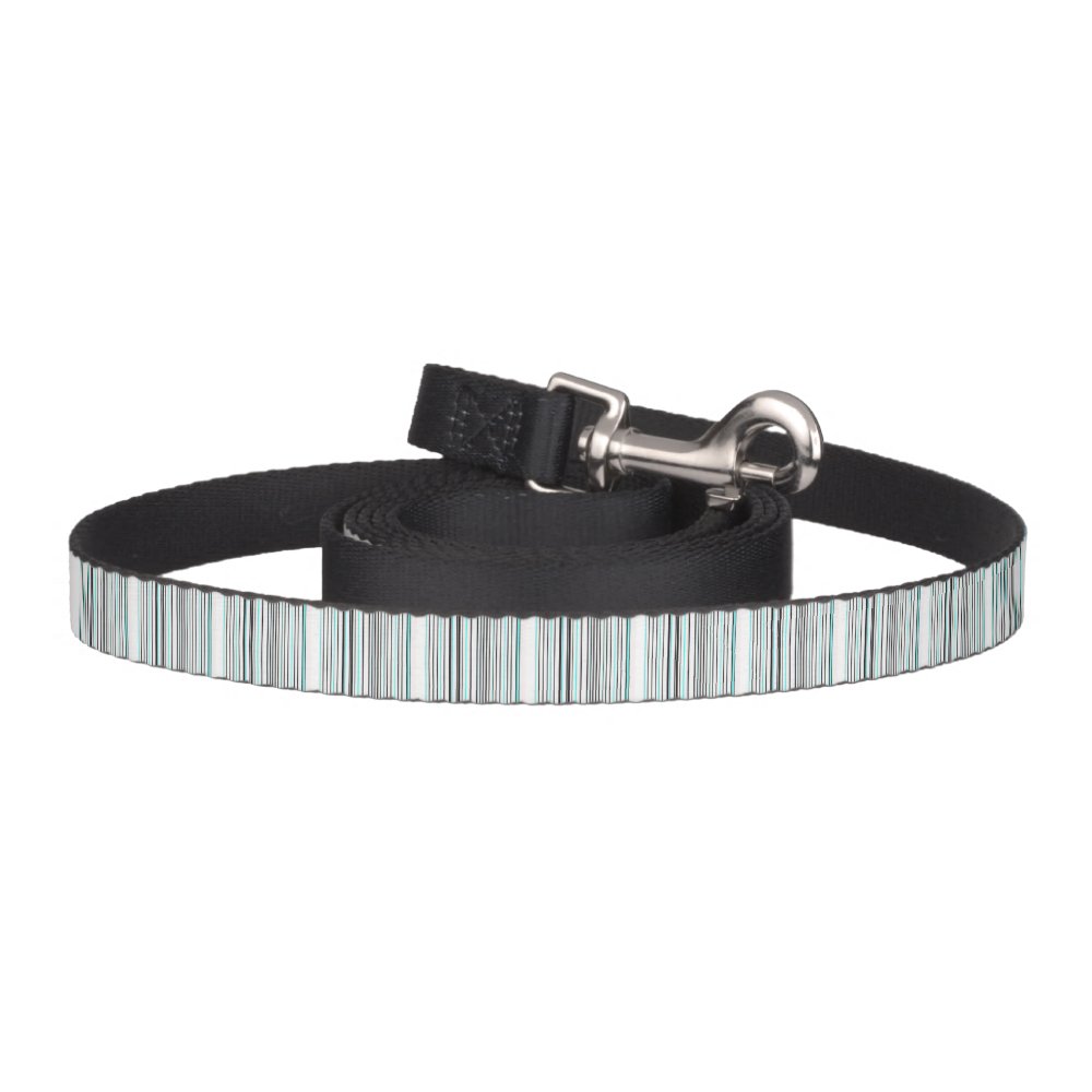 Cute aqua gray stripes pet leash