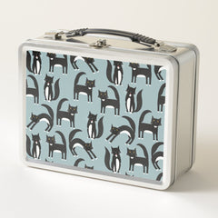 Black and White Tuxedo Cats Metal Lunch Box