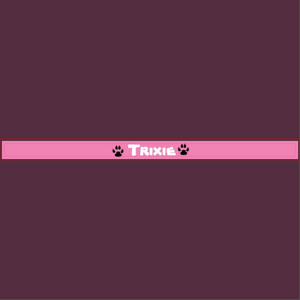 Cute Pink Black Paws Personalized Dog Pet Collar