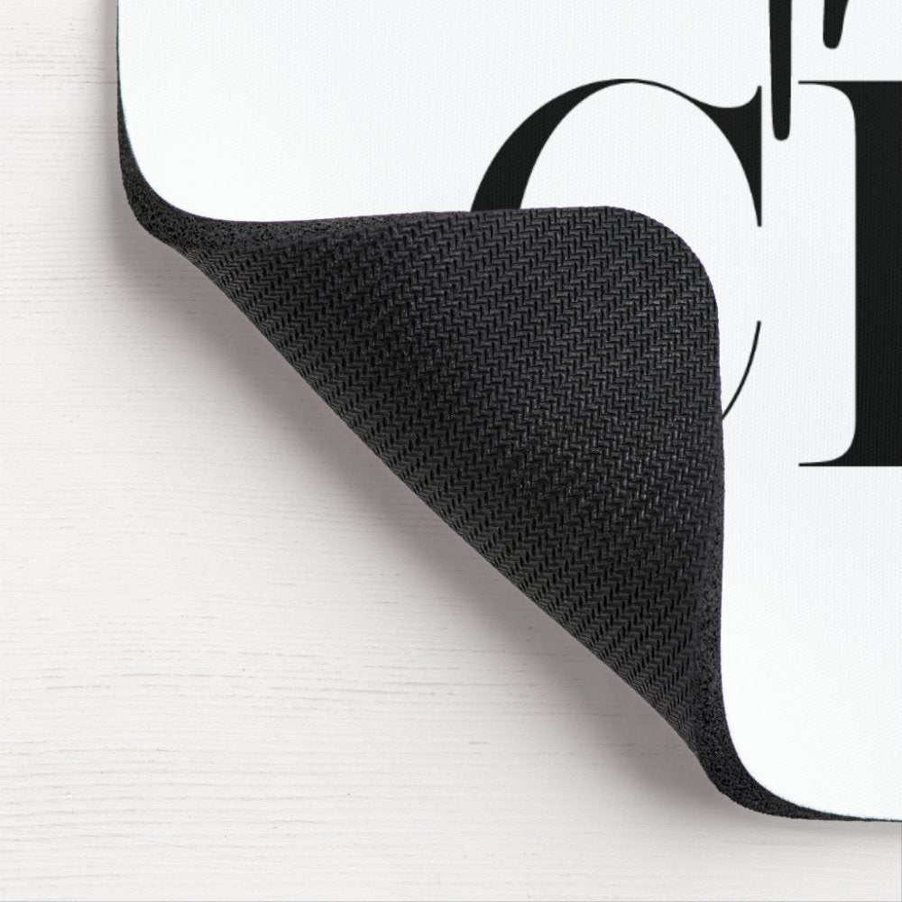 Modern Minimal The CEO Black Mouse Pad